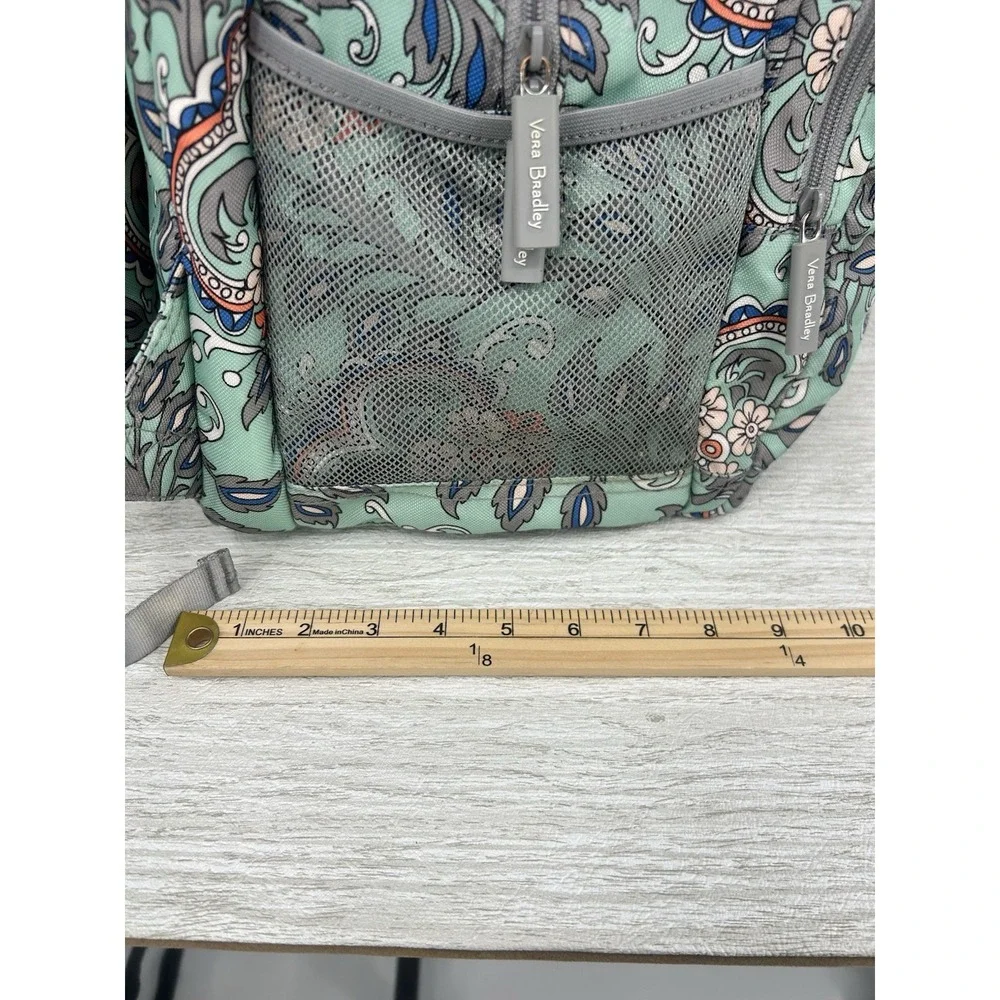 Vera Bradley Campus Backpack Nomadic Floral Mint Blue Gray School Travel Bag